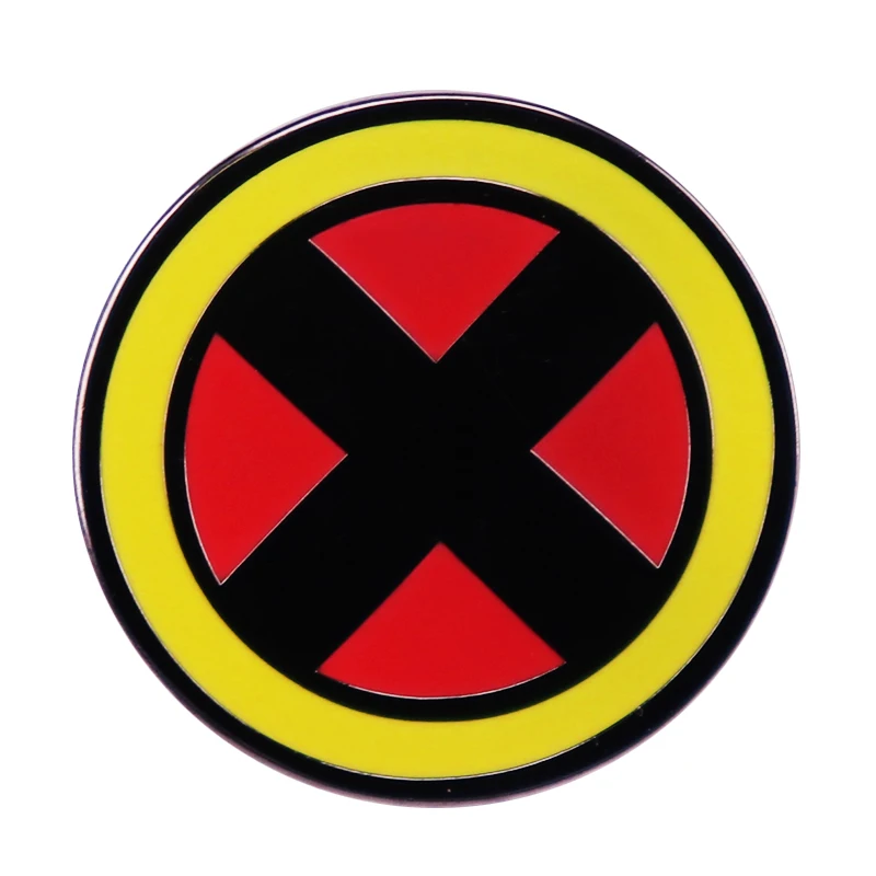 Emaille-Pin-Brosche mit X-Logo