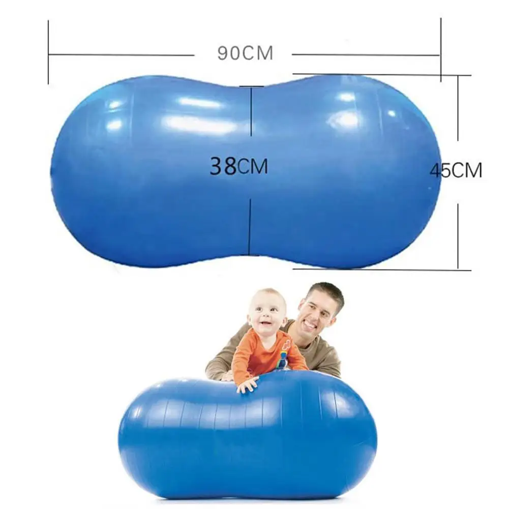 Yoga Ball Fitness Balls Peanut Balance Ball Iatable Thick Sports Yoga Peanut Ball Pilates Birthing Fitball With Manual Pump