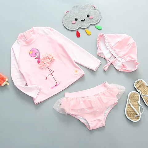 Детский купальник KLEINE KINDER UPF50 розовый спандекс