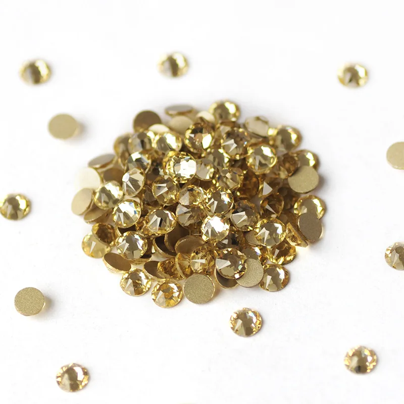 YANRUO 2088NOHF Flatback Jonquil Flatback Yellow Rhinestones Stones Strass Diamonds for Crafts Clothing Ornaments