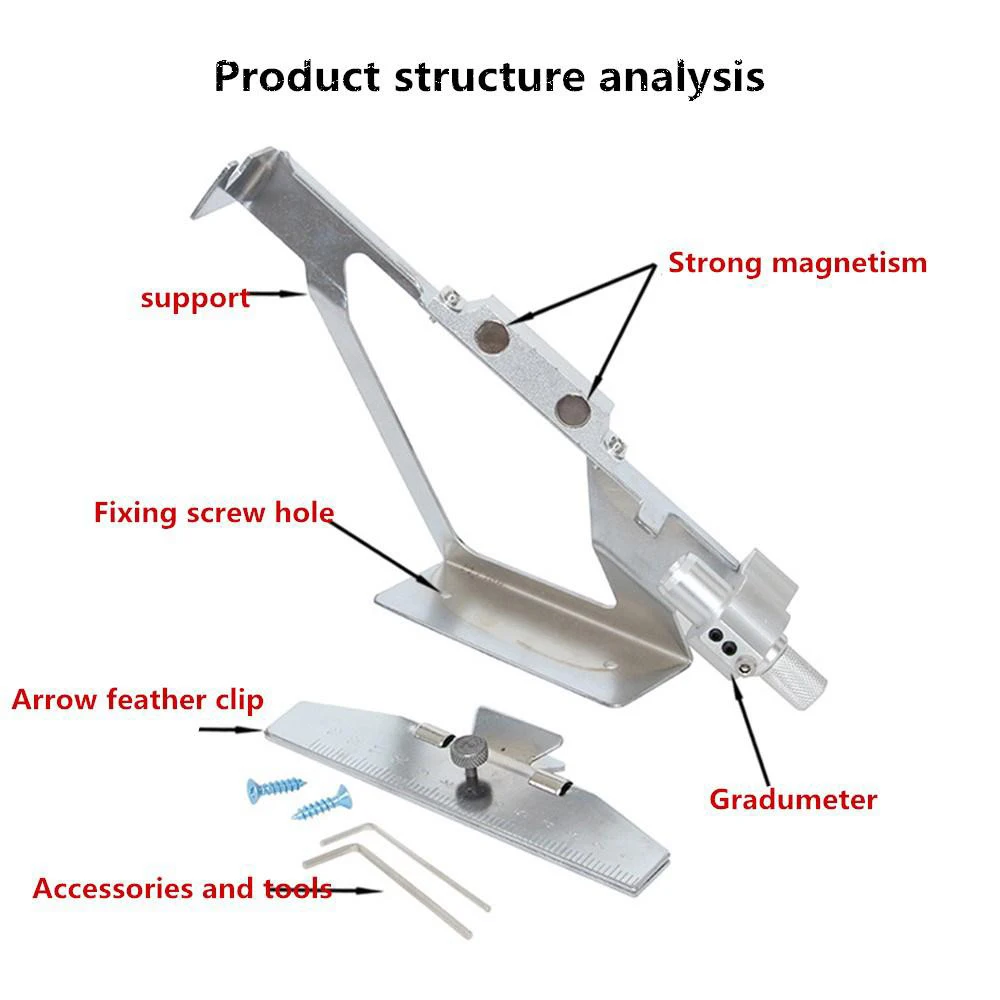 Attrezzatura per tiro con l'arco piume appiccicose Jig Fletching regolabile strumento dritto ed elica con morsetto per strumento di tiro con l'arco fai da te