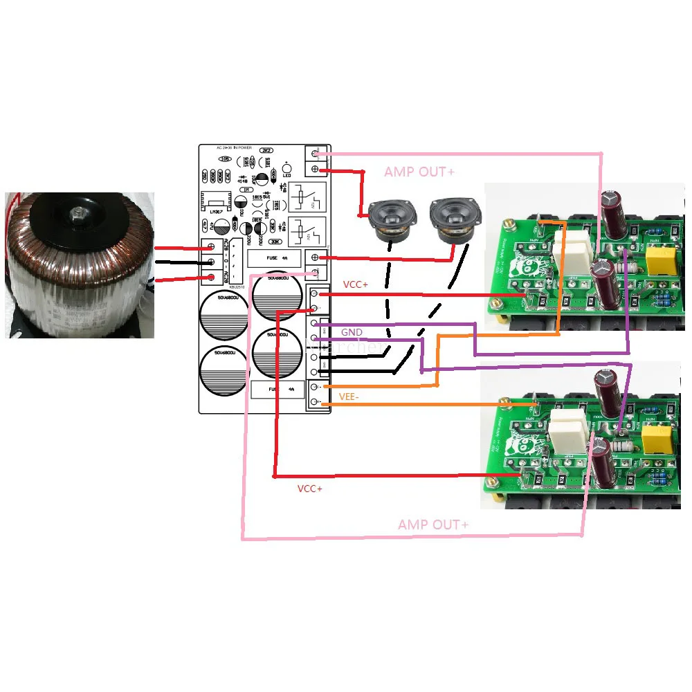 Nvarcher 2PCS L20.5 Dual Channels Audio Amplifiers LJM HI-END Ultra-low Distortion Sound Amplifier DIY Kits and finished boards