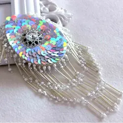 2PCS, New Dress Sequins Epaulette Accessories Rhinestone Tassel Epaulette Clothes And Hats Accessories Decorations Shoulder Mark