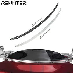 Motorcycle CNC Windscreen Trim Black/Chrome Windshield Trim Aluminum For Harley Touring Street Glide Electra Glide 2014-2022 23