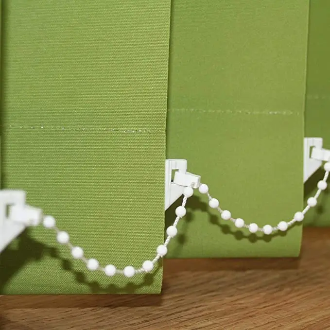 50 Meters Vertical Blind Chain, Window Blind Chain Beaded Blinds Blind Bottom Chain for 89mm Slats, 20 Ball Chain Connectors