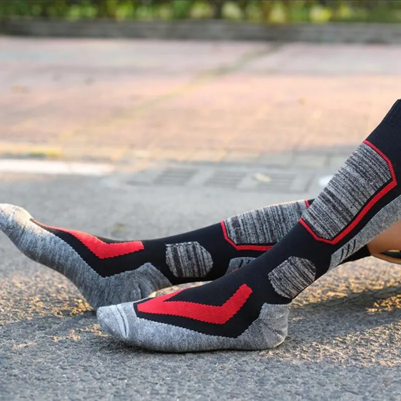 Calcetines térmicos de esquí para adultos, calcetines cálidos de algodón para hombres y mujeres, calcetines deportivos para ciclismo al aire libre, snowboard, calcetines térmicos de invierno