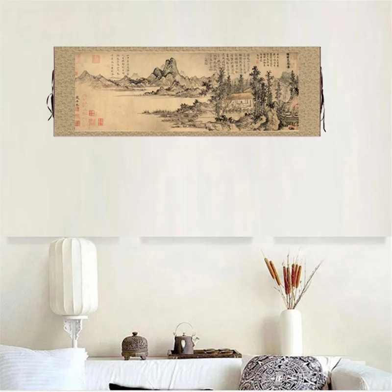 Imagem -04 - China Papel Antigo Longo Rolo Pintura Celebridade Caligrafia Pintura Zhao Yuan lu yu Cozinhar Imagem do Chá