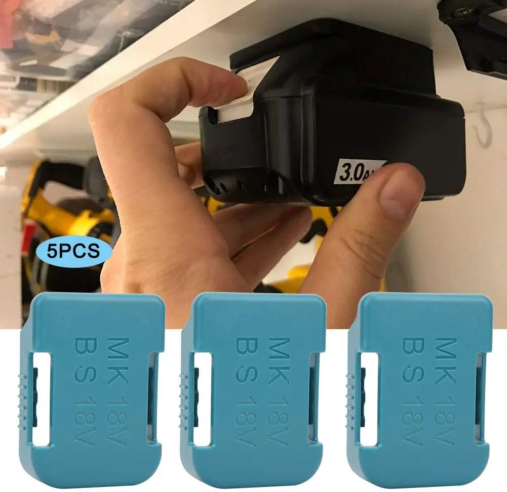 Soportes de batería de 18V, soporte de apoyo colgante para Makita BL1860B BL1850B BL1860 BL1850, 10/5 uds.