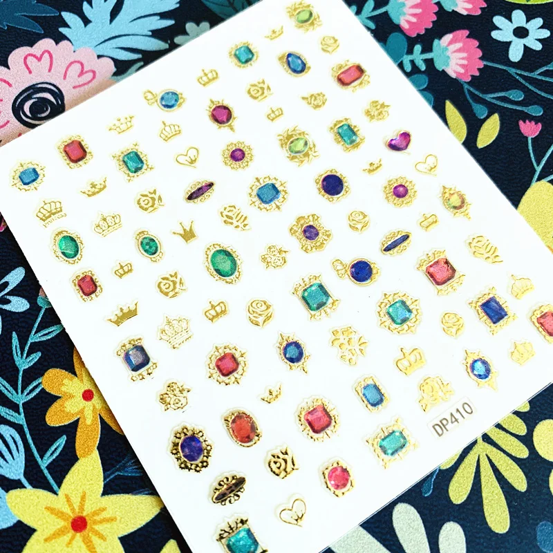 أحدث DP مسمار ملصقا DP-401 ثلاثية الأبعاد مسمار الفن ملصق مسمار مائي ختم تصدير اليابان تصاميم الراين الزينة