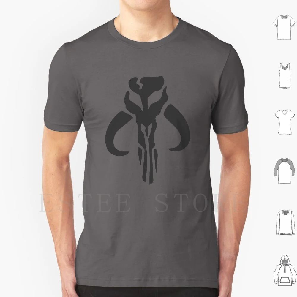 Blacked Out : Boba Skull T Shirt Men Cotton 6xl Boba Fett Boba Fett Han Solo Luke Chewbacca Jedi Bounty Hunter Battlestar Sci Fi