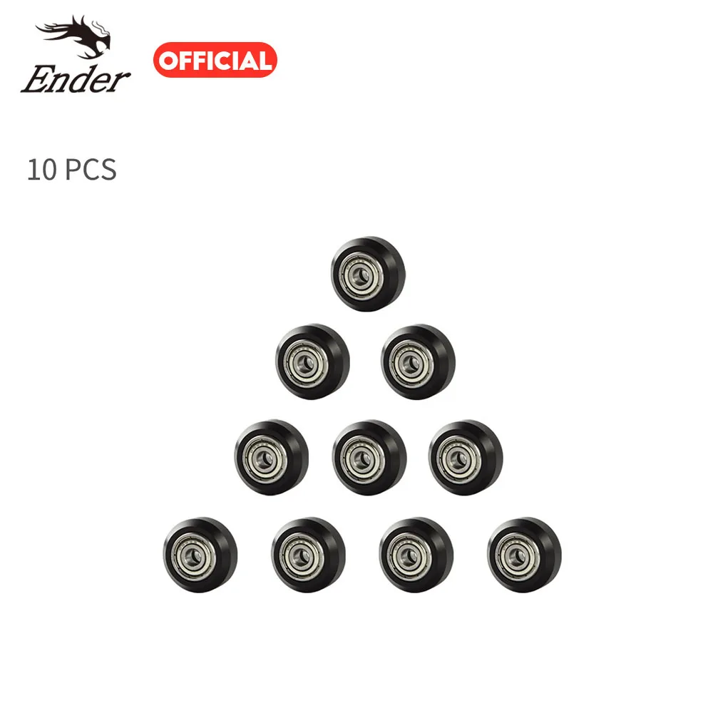 10 Pcs Bearing Pulley Plastic 3D Printer Parts Embedded POM Wheels For Creality CR Series Ender 3 Pro Ender-3 V2 3d Printers