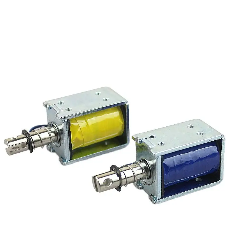 DC12v can work for a long time Electromagnet 24v solenoid push pull Electromagnet stroke 10mm open frame solenoid coil