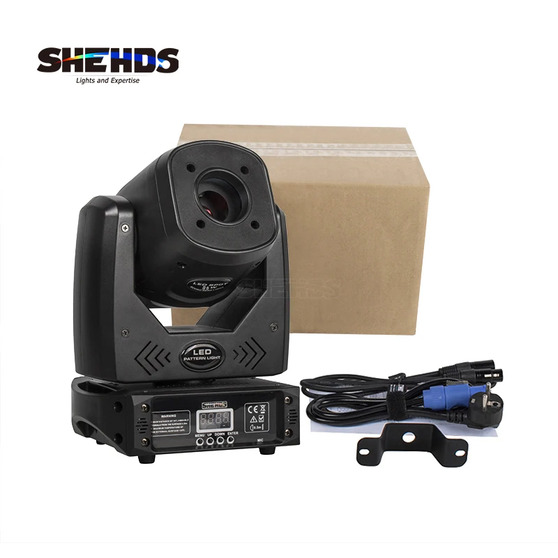 SHEHDS LED Spot 80W With Threer-Prism Gobo Moving Head Light Party Dj Equipment Bar Light KTV Bar Stage Lighting Effect