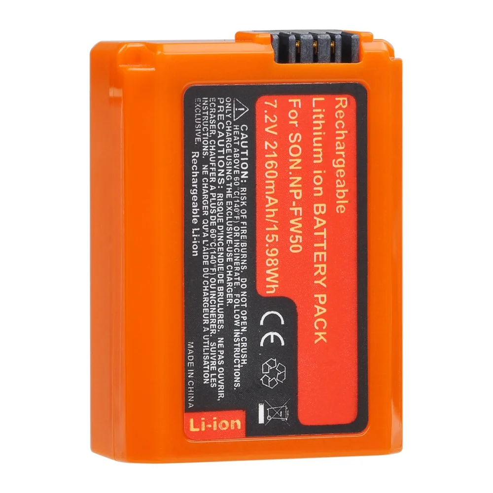 Batmax 2160mAh NP-FW50 NPFW50 Battery for Sony Alpha a6500 a6400 a6300 a6000 a3000 NEX-3 NEX-7 a7R a7R II a7II ZV-E10 Vlog