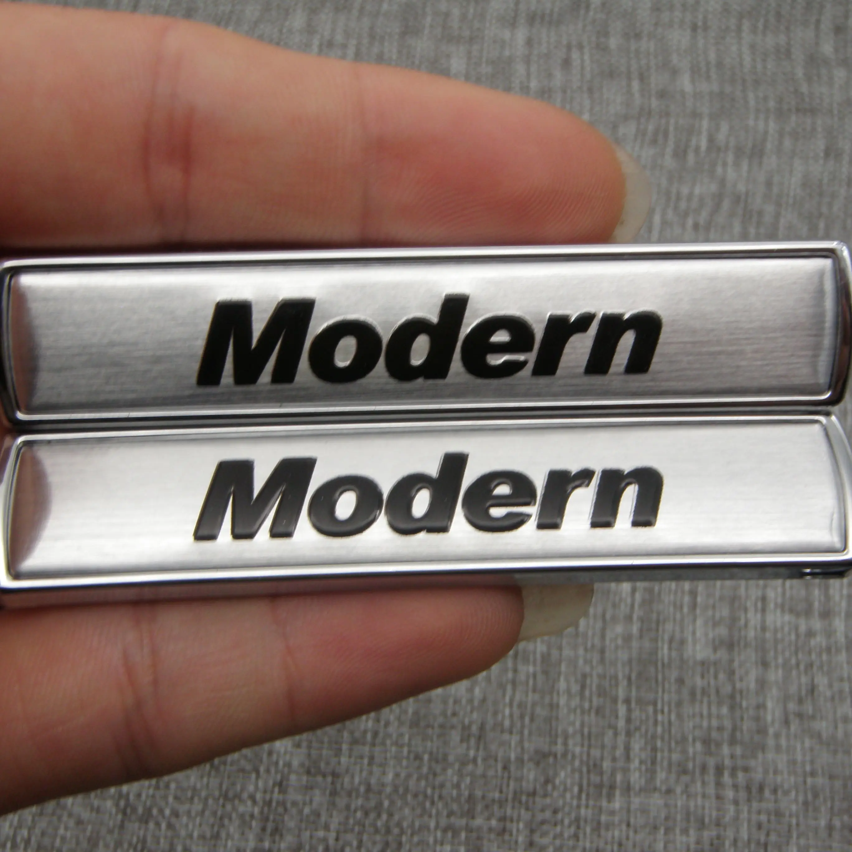 

Chrome " Modern " Letters Word Car Trunk Badge Emblem Decal Sticker for BMW