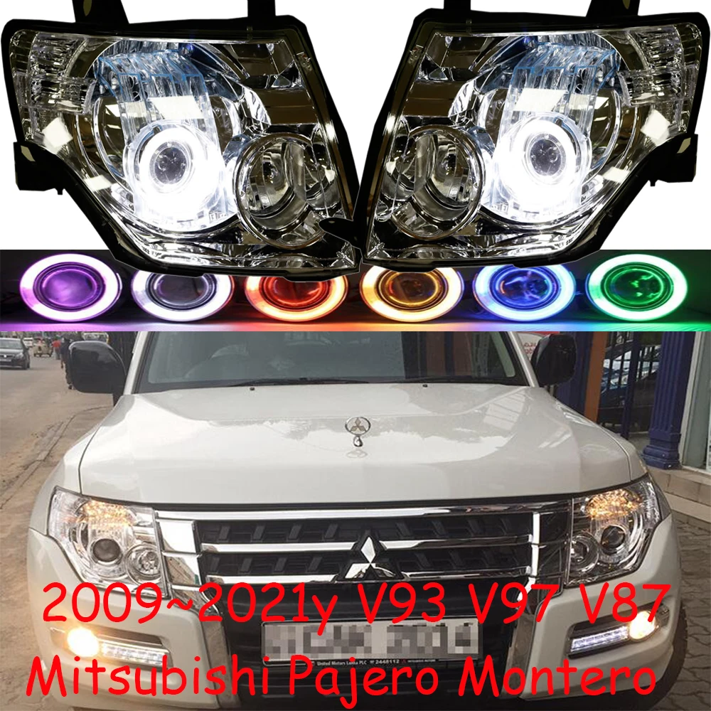 

car bumper montero headlamp for Mitsubishi pajero headlight V93 V97 V87 2009~2021y DRL car accessories pajero daytime light fog