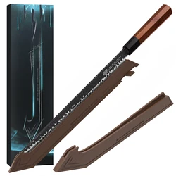 Clad Steel 12 inch Salmon Ham Knives Kitchen 3 layer 9CR18MOV Brisket Slicer Knife for slicing filletingWith Standable Wood Rack