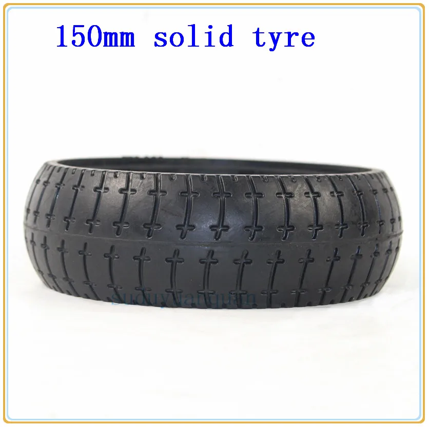 Motorbike 6 Inch Solid Tyre Tire for Mini Smart Self Balancing Scooter 150x43 mm Hoverboard Unicycle Scooter Airless Tire