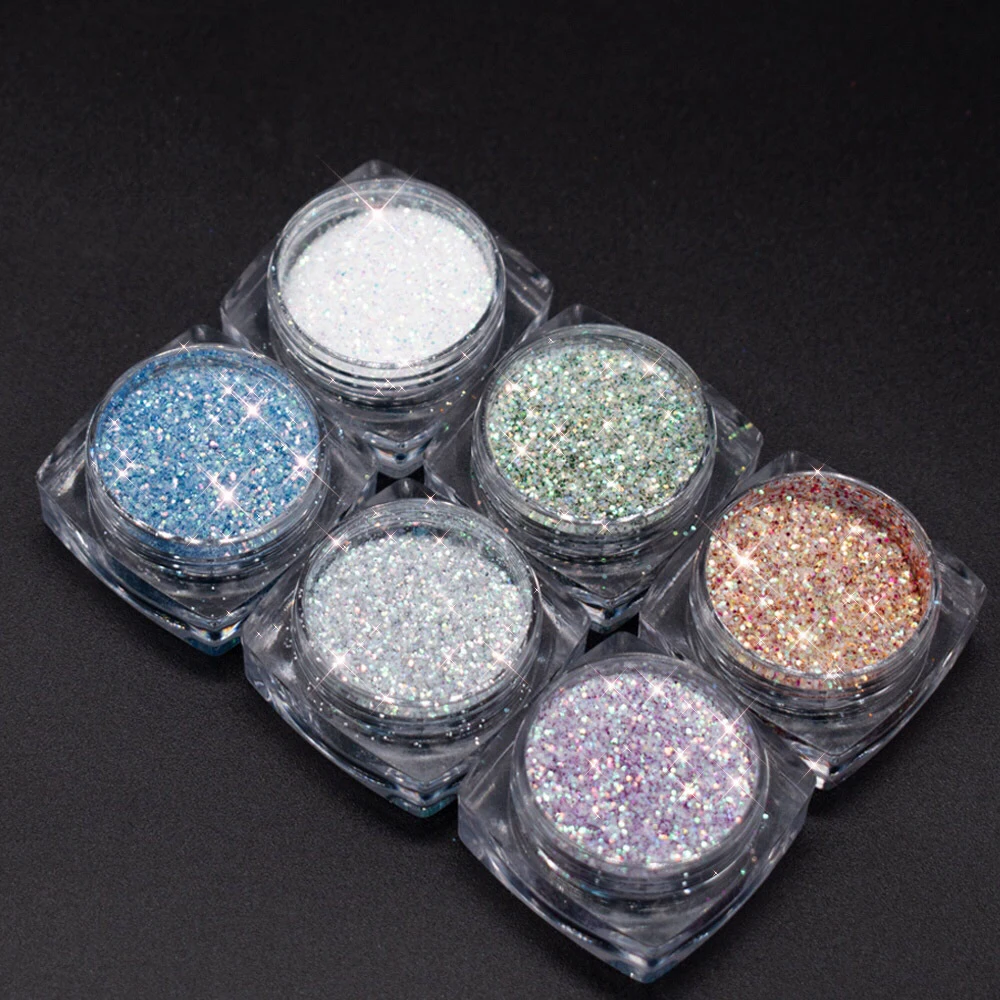 

500g Mix Size Nail Powder Glitter Nail Sequins Pigments Dust Nail Art Flakes Decoration DIY Polish Tools