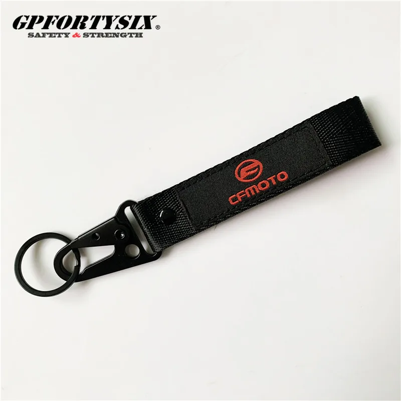 CFMOTO Motorcycle Keychain Nylon Fabric Stitching Lanyard Zinc Alloy Car Keyring Moto GP Keychain Motorcycle Fans Souvenir Gift