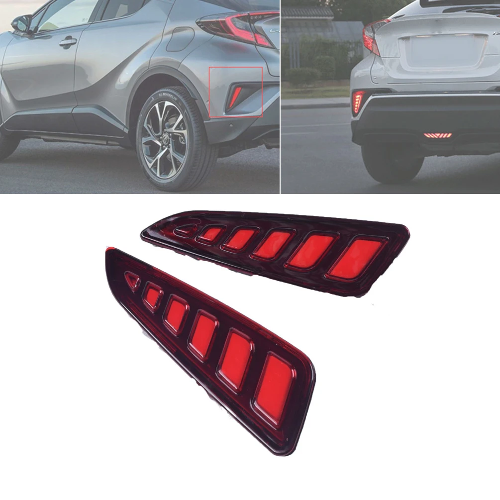 Multi-function LED Reflector Lamp Rear Fog Lamp Rear Bumper Brake Light Tail Brake Light for Toyota C-HR CHR 2016 2017 2018 2019