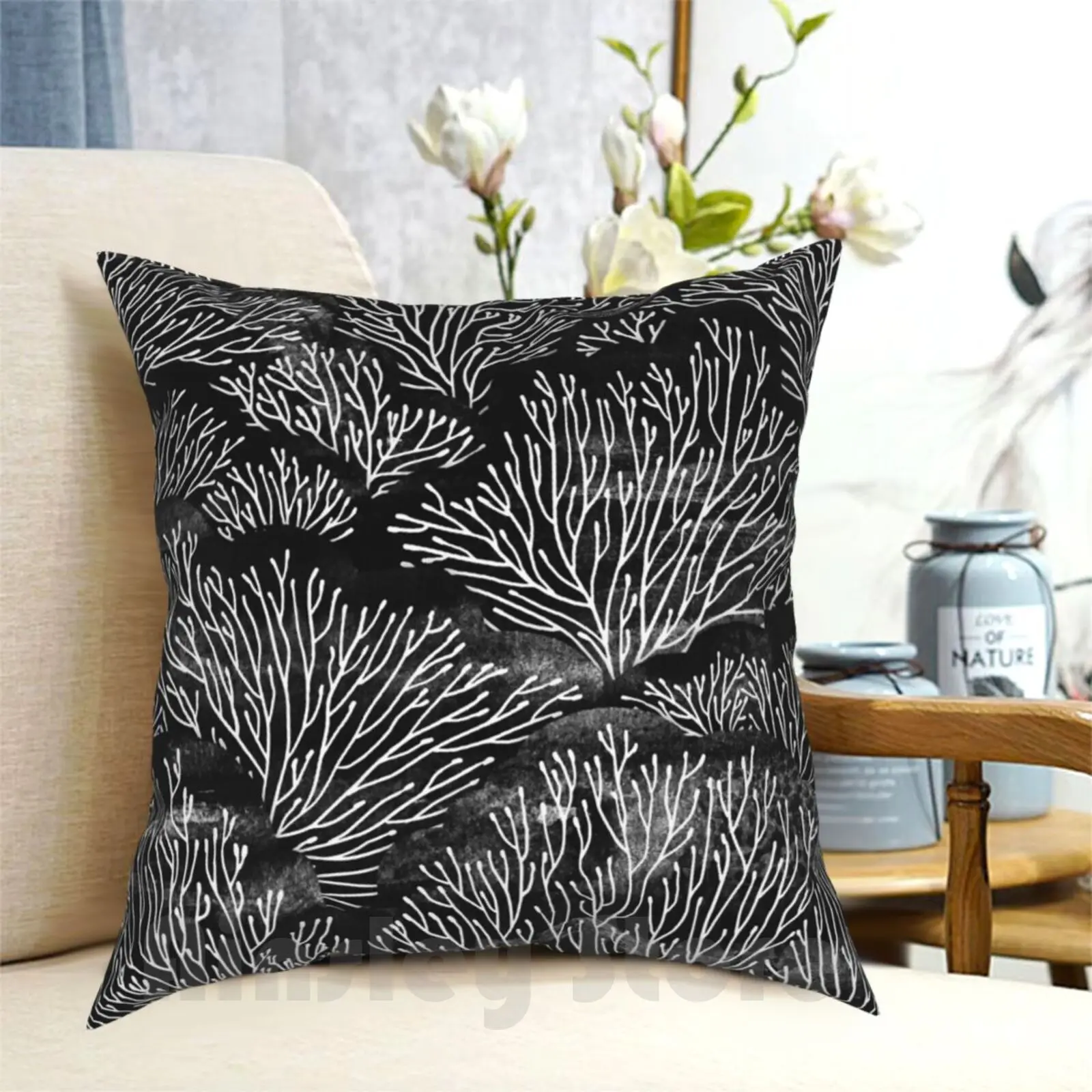 The Reef Pillow Case Printed Home Soft Throw Pillow Coral Reef Underwater Sea Ocean Waves Water Nature Environment