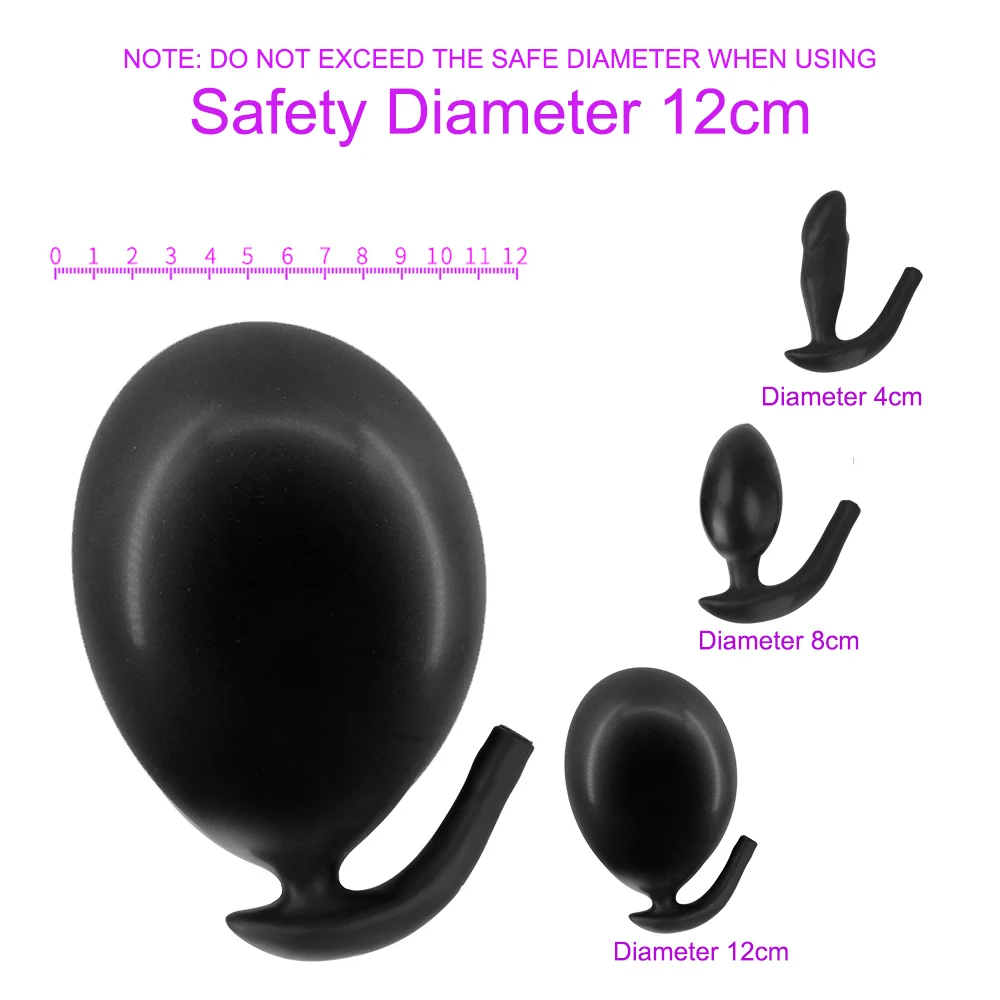 Large Dildo Pump Silicone Butt Plug Inflatable Anal Plug Expandable Butt Dilator Sex Shop Adult Sex Toys for Women Man