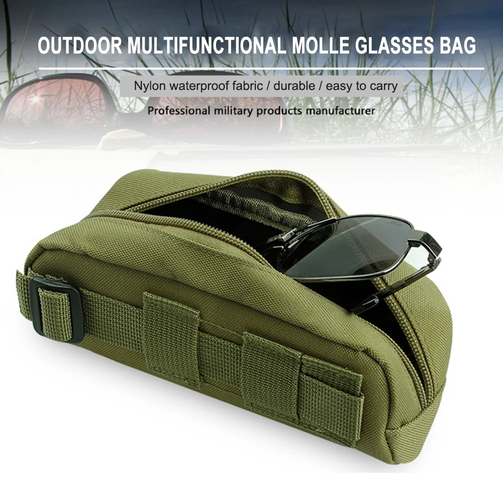 Outdoor Hunting Sunglasses Case Molle Pouch Goggles Nylon Waist Hanging Bag Eyeglasses Bag Dark glasses box Waist hanged