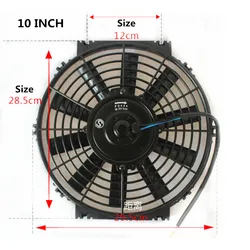 Automobile air conditioner cooling fan 10 inch,80W 120W 12V/24V,Air conditioning electric fan 10 inch