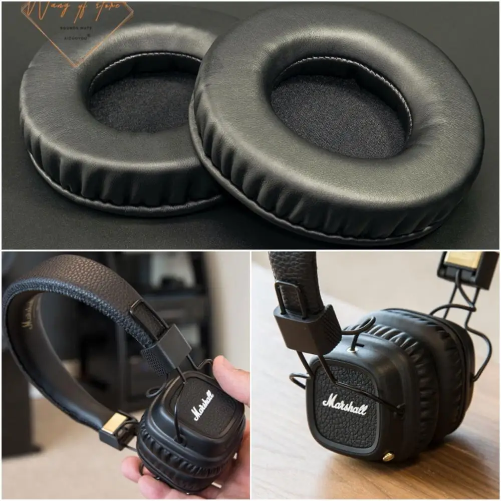 Soft Leather Ear Pads Foam Cushion EarMuff For Marshall Major Series Headphones Perfect Quality, Not Cheap Version