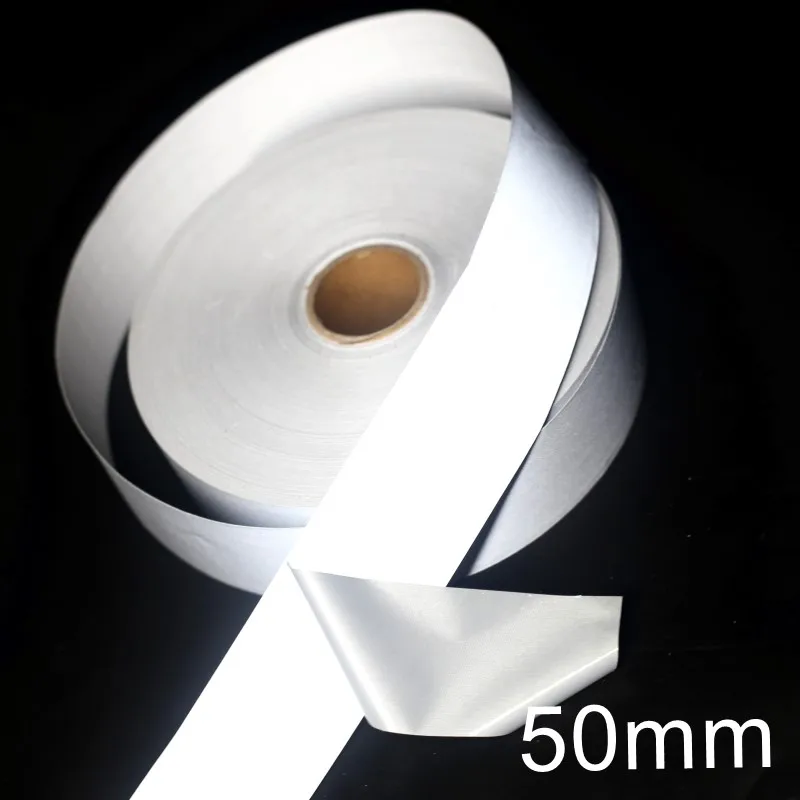 10/20/30/50mm Self-Adhesive Reflective Stickers Night Protection Reflective Webbing Waterproof Tape DIY Clothing Accessories 2M