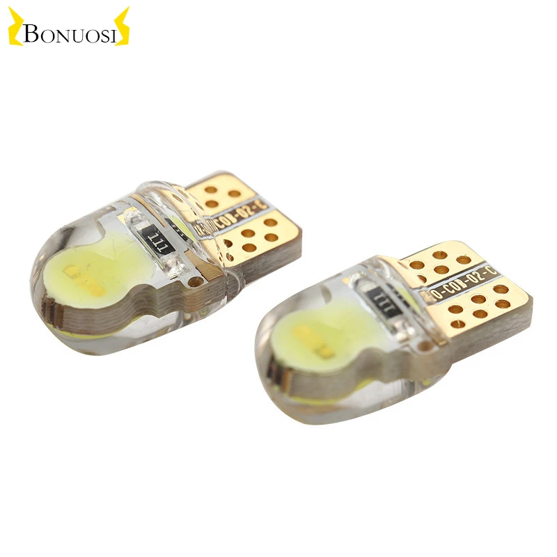 

10 шт., керамические светодиодные лампы t10, Автомобильные светодиодные лампы t10, холодный белый свет, 194 Вт, светодиодные габаритные огни 168 cob