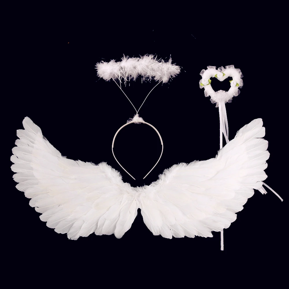 White Angel Tutu Costume for Girls Princess Fairy Cosplay Dress with Wings Halloween Costumes for Kids Girl Clothes Outfit 1-14Y