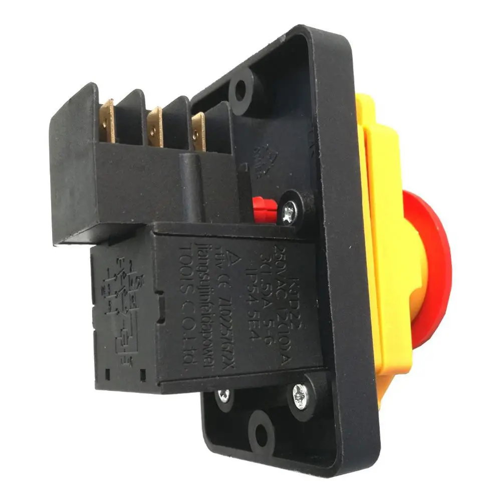 KJD22 4 Chân 6 Chân Điện Từ Công Nghiệp Công Tắc Dừng Khẩn Cấp Nút Nhấn Công Tắc Tắt Xe Đẩy Công Tắc AC 250V 12(10) một