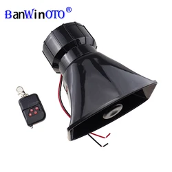 12V DC 7 Tones Sounds Wireless Electronic Siren Vehicle Truck Car   Horn Warning Alarm Loudspeaker Police Fire Accessories