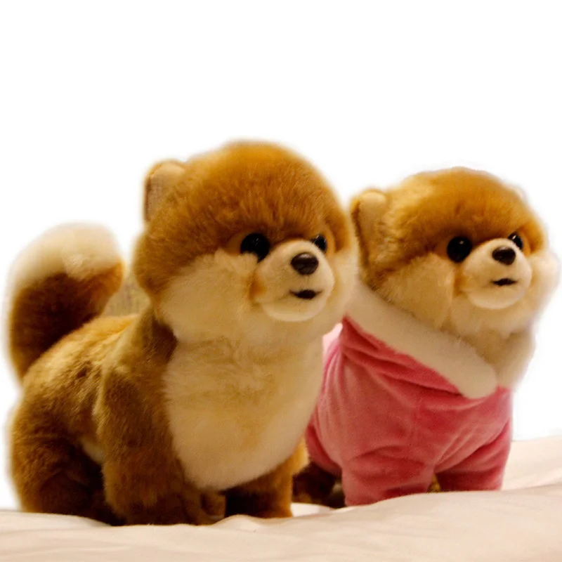 Hot Quality Realistic Pet Animals Plush Toy Mini Pomeranian Maltese dog Shiba Inu Doll for Kids Girl Gift Decoration