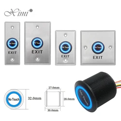 IP68 Waterproof Infrared Sensor Switch No Touch Contactless Switches Door Release Exit Button with LED For Door Access Control