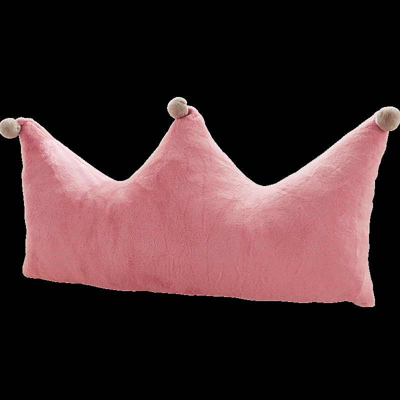 Pink Crown Design Big Back Pack Cushion Winter Warm Soft Coral Fleece Material Bedroom Cushion covers Sofa Decoration Cushion