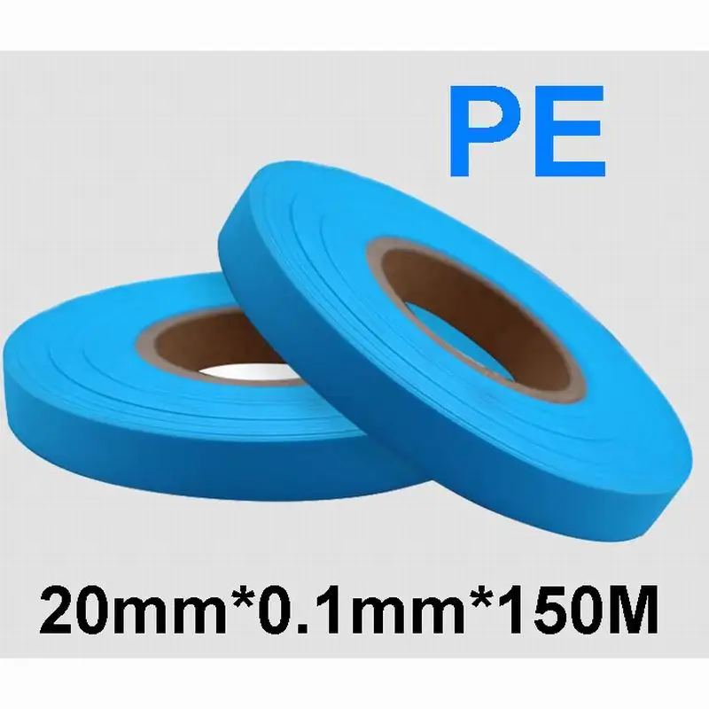 PE tape 0.1mm thick 20mm wide 150 meter long a roll white colour