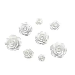 White Color Resin Rose Camellia Flower Flatbacks Cabochons Embellishments DIY Crafts Decorations Scrapbooking Cardmaking