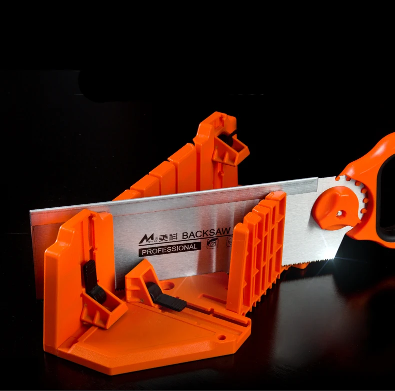 14'' Plastic Mitre Box Saw Cabinet Case Multifunctional Woodworking Oblique Angle Hand Clip Cutting Tools Carpentry Accessories