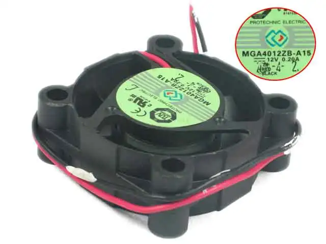 

MAGIC MGA4012ZB-A15 Server Cooling Cooling Fan DC 12V 0.20A 40x40x15mm 2-Wire