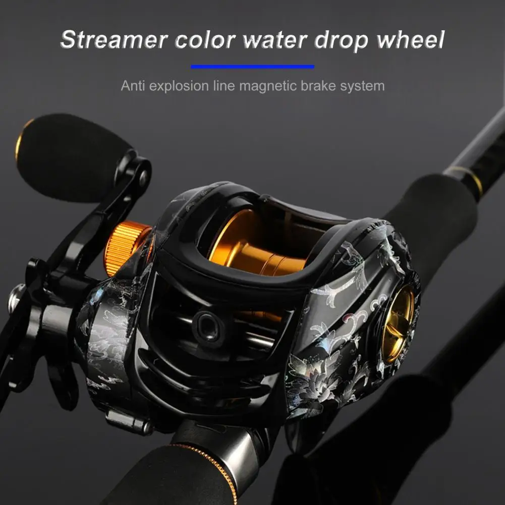 

Fishing Reel High Hardness Adjustable Metal Spinning Reel High Speed Baitcaster with 13+1 Ball Bearings for Outdoor