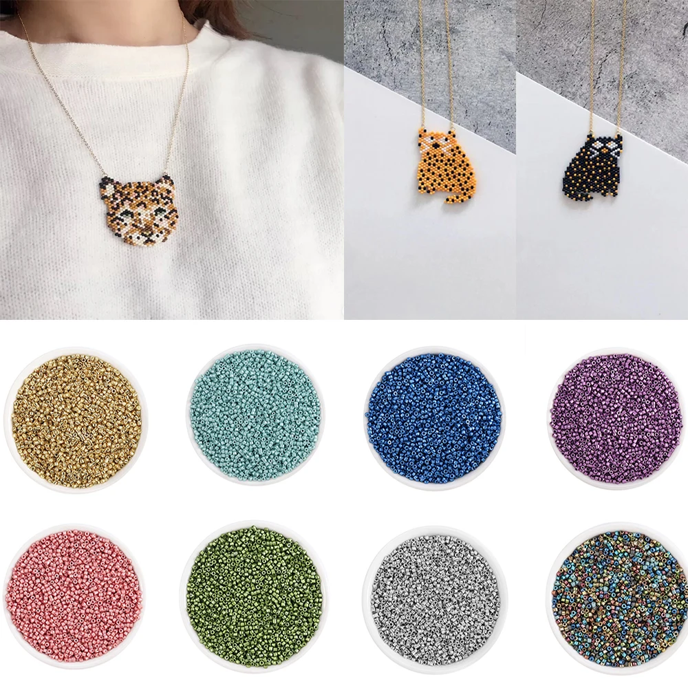 

1800pcs/lot 2mm Charm Czech Glass Seed Beads DIY Bracelet Necklace Earring Solid Color Hole Bead For Jewelry Making Accessories