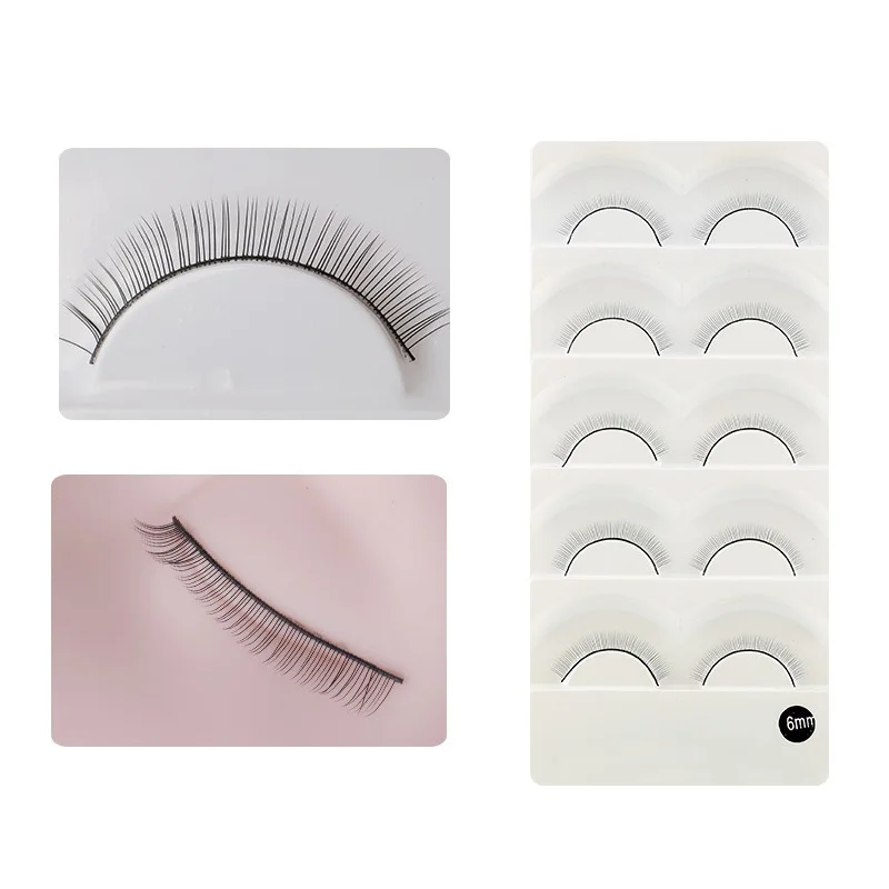 5 Pairs Practice Lash Handmade Practice Eyelashes Training Lashes For Beginners Eyelash Extensions Exercise Lash