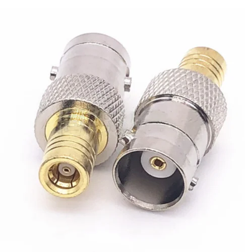 Adaptadores de conector coaxial rf q9 bnc fêmea para smb fêmea, 10 peças