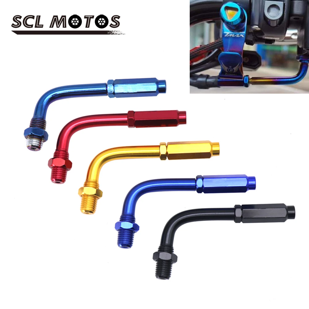 SCL MOTOS-Cabeza de tornillo de Cable de acelerador ajustable, accesorios de aleación de aluminio de 90 grados para motocicleta