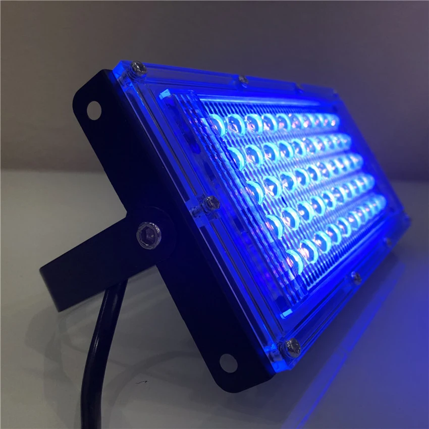 50W Led Zwart Licht, Blacklight Gel Curing Lamp, Outdoor Schijnwerper Met Eu Plug Voor Dance Party, Podium Verlichting, Body Paint