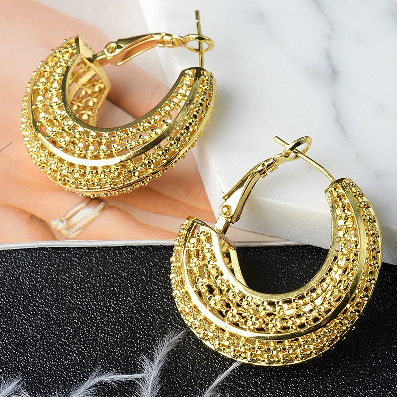 ZeaDear Jewelry High Quality Big Copper Hoop Earrings Fashion Statement Wedding Party Jewellery Anniversary Gift Wholesale