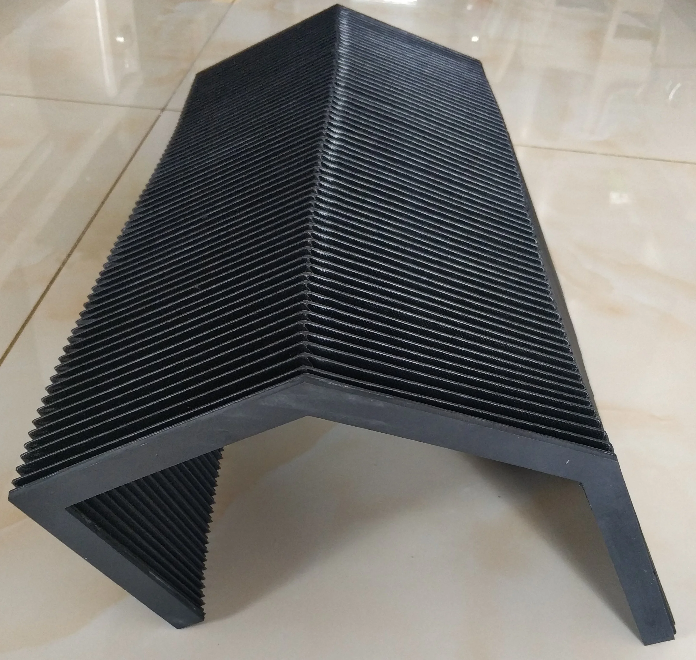Special customized shape accordion bellows cover for cnc, Lmax1300mm